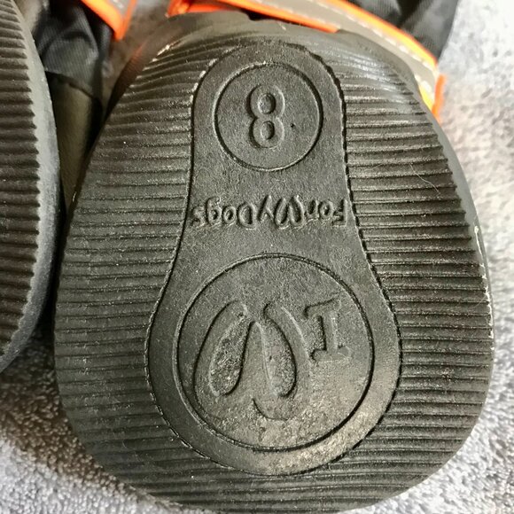 Dog Boots Rubber Non-Slippery Sole Double Clasp Light Reflective Stripes New - Picture 4 of 10